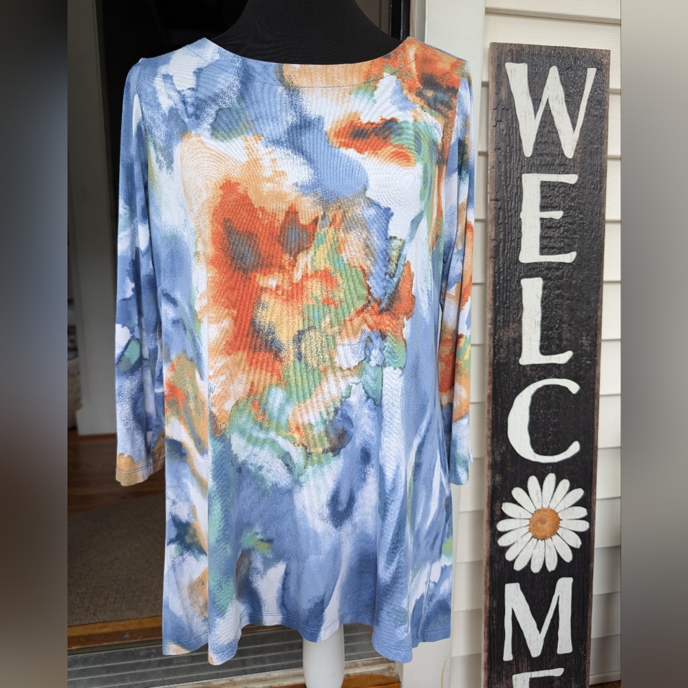 Lightweight rayon blend top, women's small